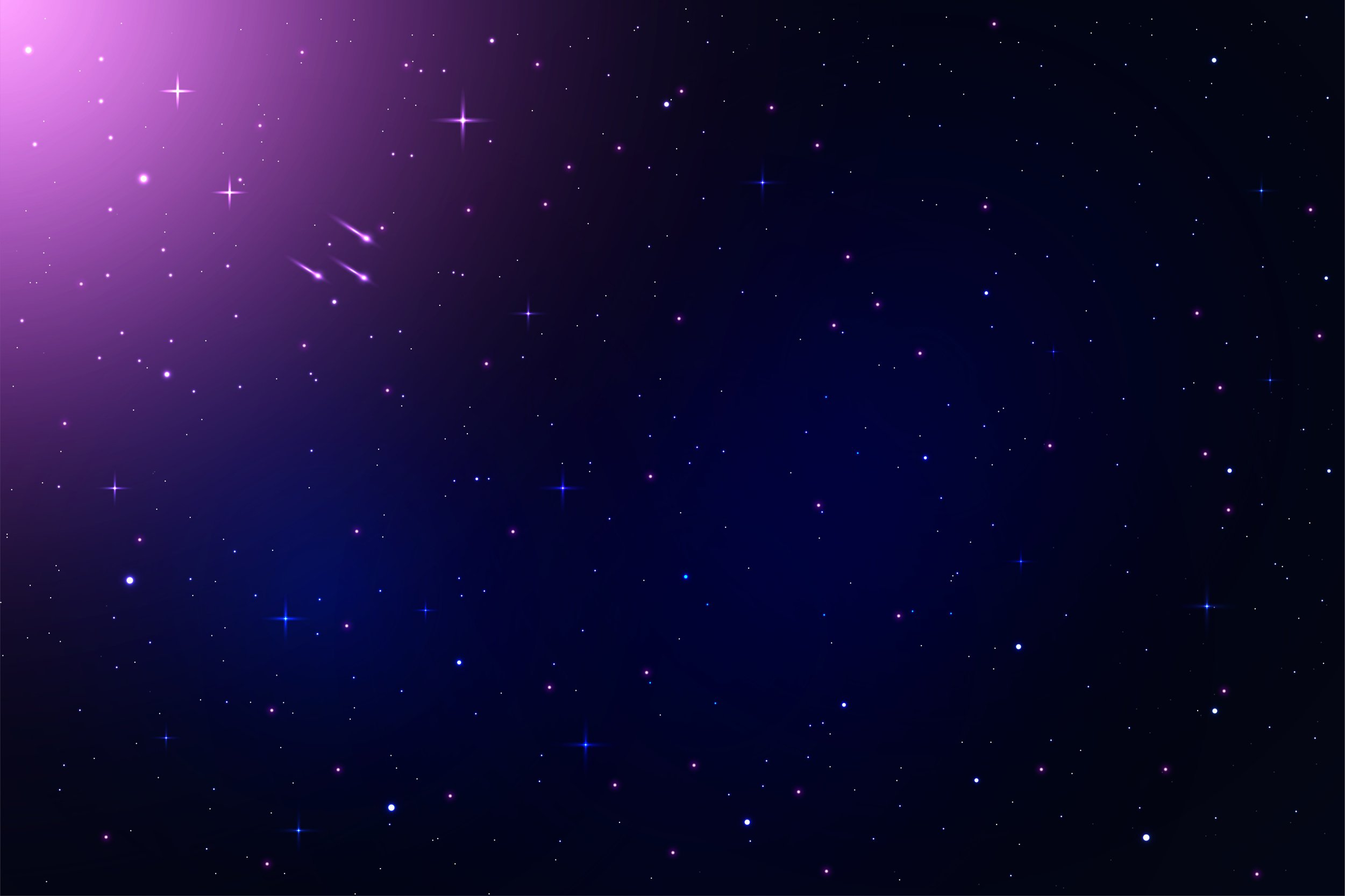 Space with Shooting Stars Background